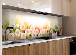 Kitchen interior with dandelions