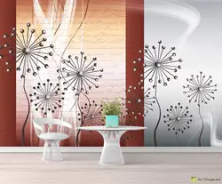 Kitchen interior with dandelions