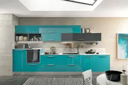 Aquamarine kitchen interior