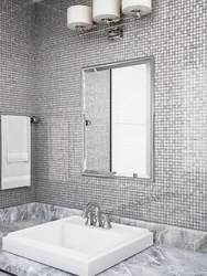 White Bathtub With Mosaic Photo