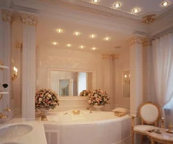 Bathroom design in rococo style