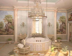 Рококо стиліндегі ванна бөлмесінің дизайны