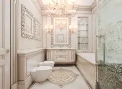 Bathroom design in rococo style