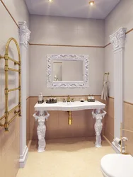 Рококо стиліндегі ванна бөлмесінің дизайны