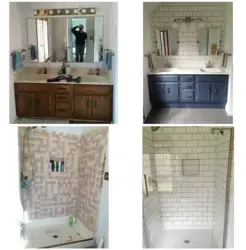 Renovation of rooms and small bathroom before and after photos