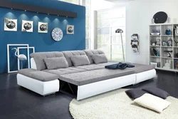 Sofa with sleeping place photo in the interior