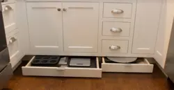 Ящики на кухне интерьер