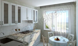 Kitchen design cornice curtains