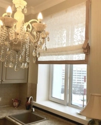 Kitchen design cornice curtains