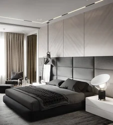 Современный дизайн спальни угловой комнаты