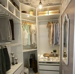 Design of a two-room apartment dressing room