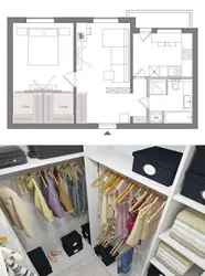 Design Of A Two-Room Apartment Dressing Room