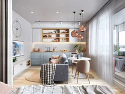 Kitchen Design For An Apartment 36 Sq M