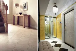 Kitchen And Hallway Floor Design Made Of Porcelain Stoneware