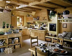 Kitchen Living Room Village House Photo