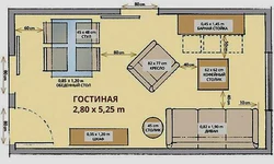 Эргономика мебели в интерьере гостиной