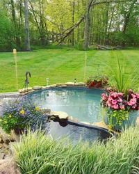 Bath in garden design