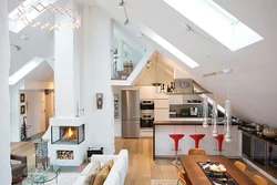 Kitchen living room in a house with second light photo