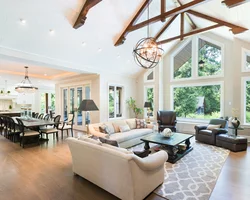 Kitchen living room in a house with second light photo