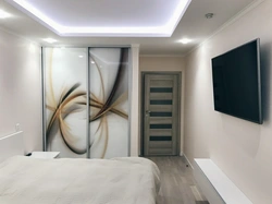 Built-in plasterboard wardrobes in the bedroom photo