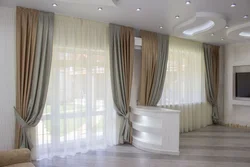 Curtain design for living room with different windows