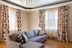 Curtain design for living room with different windows
