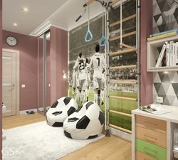 Дизайн спортивной спальни