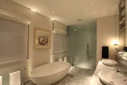 Lighting In The Bathroom With Suspended Ceiling Photo In The Interior
