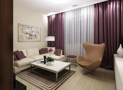 Living room interiors photo curtains and walls