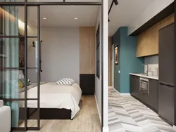 Design of an apartment 36 square meters with a bedroom
