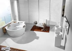 Bathroom interior round bath