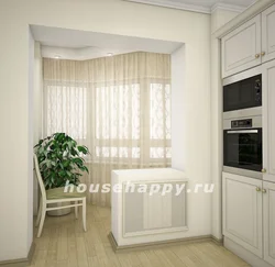 In the kitchen there is only a balcony door without a window design