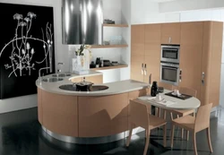 Овальная кухня дизайн фото