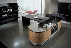 Oval kitchen design photo