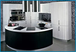 Oval kitchen design photo