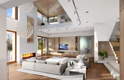Living room design two-story