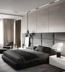 Modern bedroom design with large bed