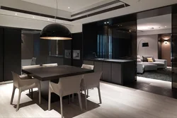 Kitchen living room interior in high style