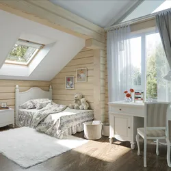 Bedroom Design On The Second Floor Of A Wooden House