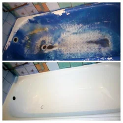 Painting a bathtub with acrylic photo