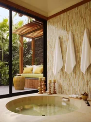 Ванна интерьер бамбук