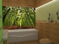 Ваннаның интерьері бамбук