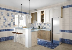 Синяя Плитка Кухня Фото