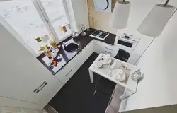 Інтэр'ер для маленькай кухні 3 метры