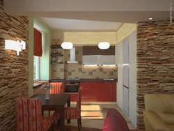 Kitchen interior with connection