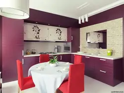 Дизайн кухни в современном стиле цветы