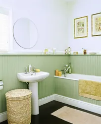 Дизайн ванной комнаты с половиною стены
