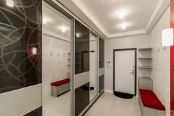 Wardrobe in a narrow hallway modern design photo