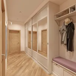 Wardrobe in a narrow hallway modern design photo