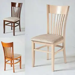 Wooden kitchen chairs with back photo